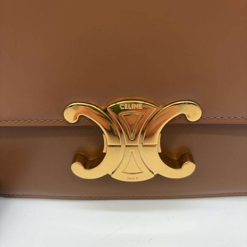 Celine Bronze Calfskin Teen Triomphe Bag - Picture 2 of 8